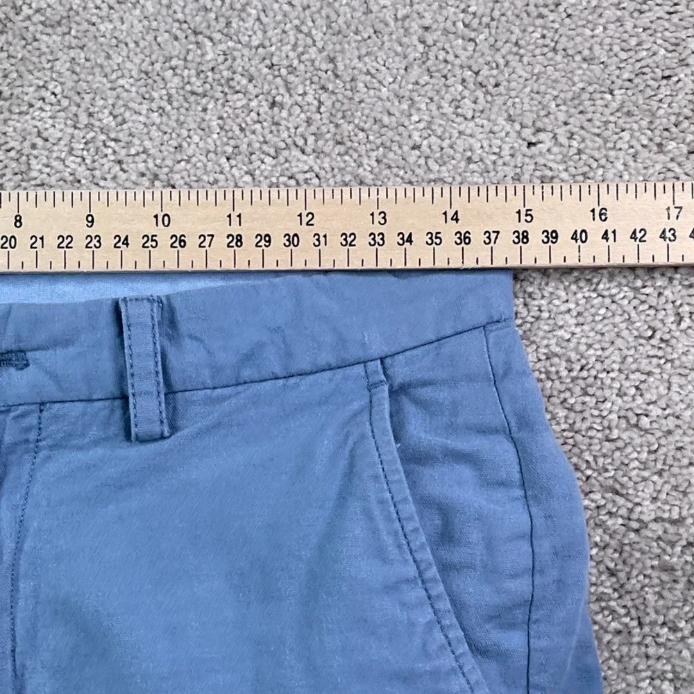 Brooks Brothers Pants Mens 30x30 Blue Clark Fit Cotton Linen Blend Chinos Casual